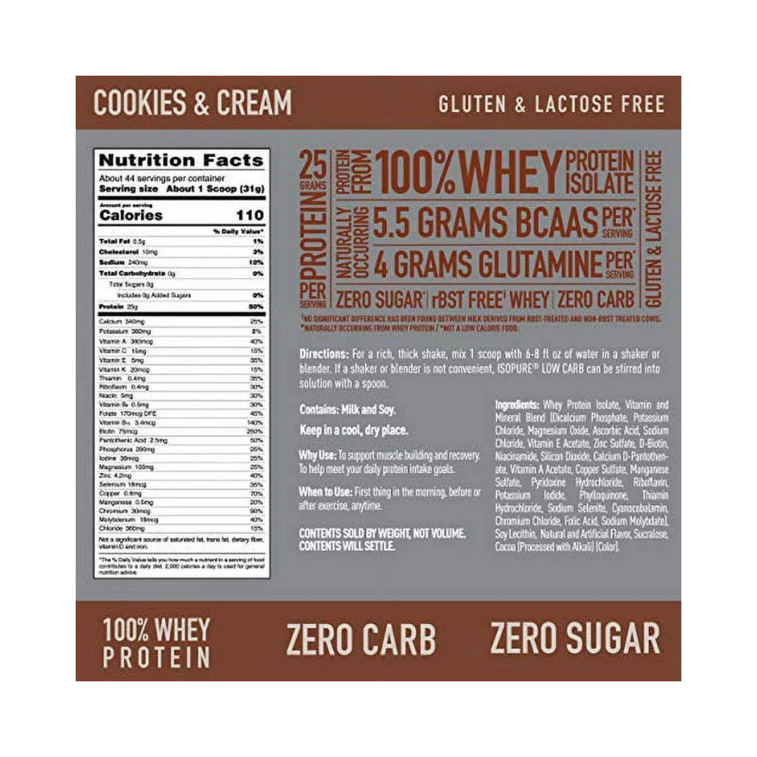 Zero Carb Protein 3lbs - ISOPURE