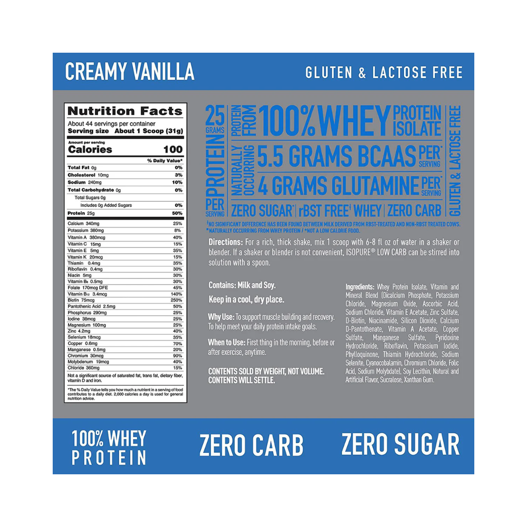 Zero Carb Protein 3lbs - ISOPURE