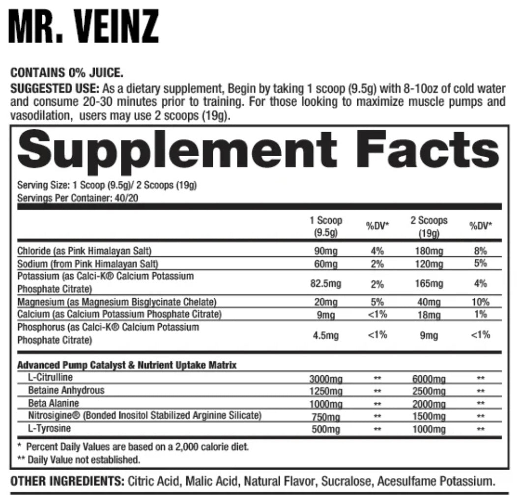 Mr. Veinz Pre-Entreno - DRAGON PHARMA