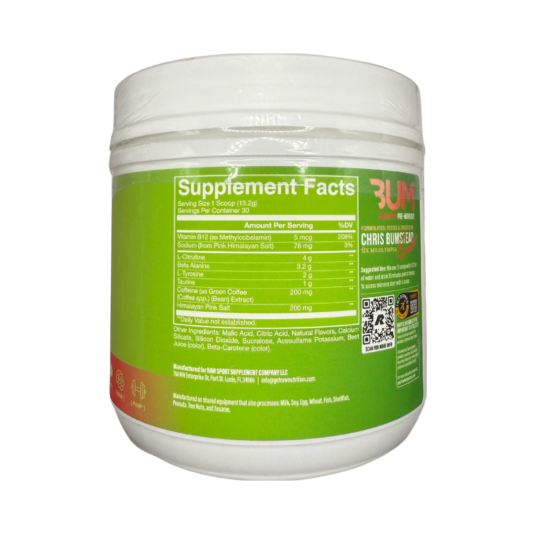 Essential Pre Entreno de CBUM x RAW