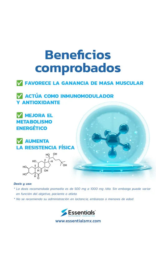 Turkesterona Essentials - Beneficios comprobados y dosis