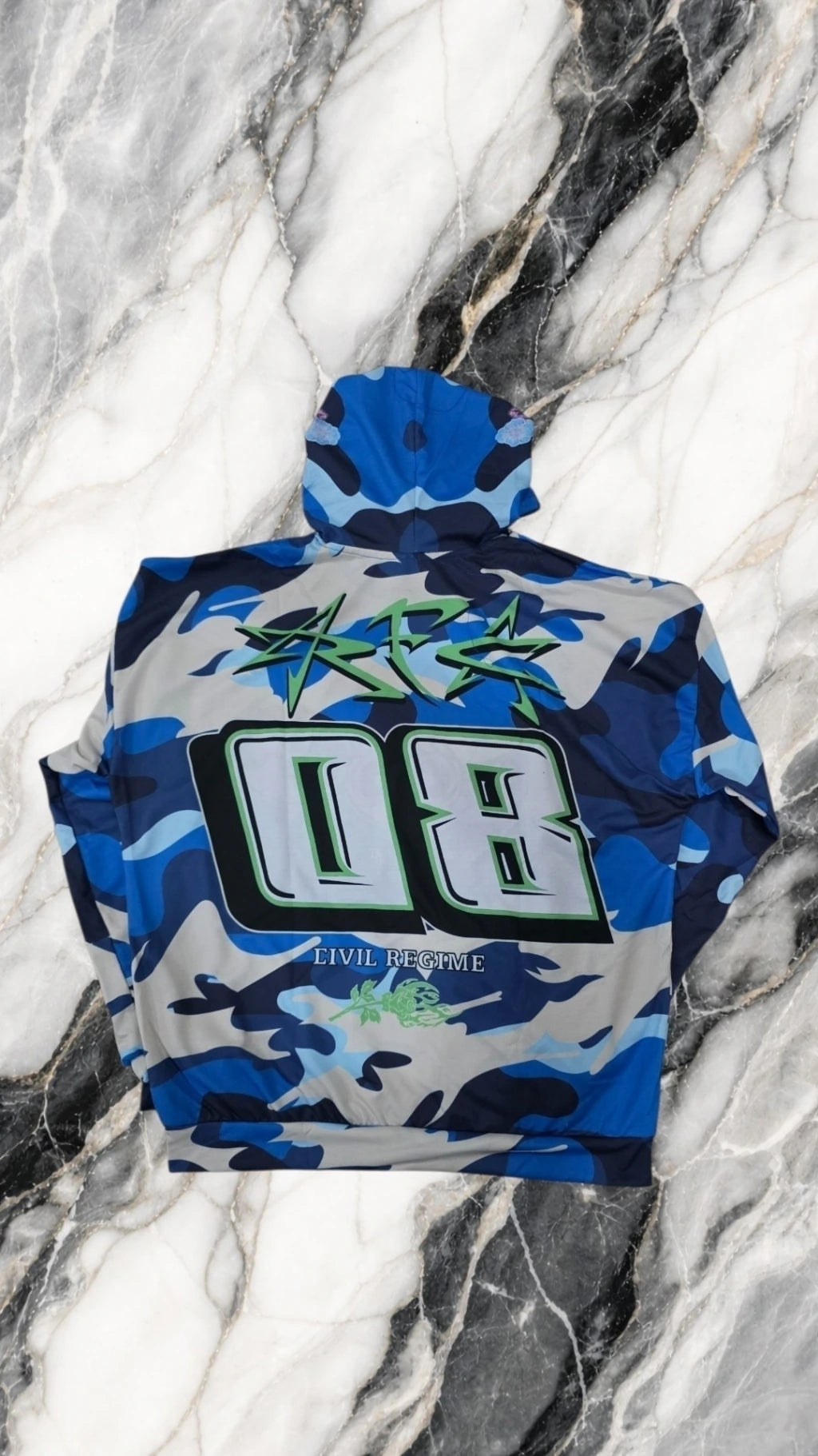 Sudadera Civil Regime x Powerpuff Girls Racing Azul - detalle