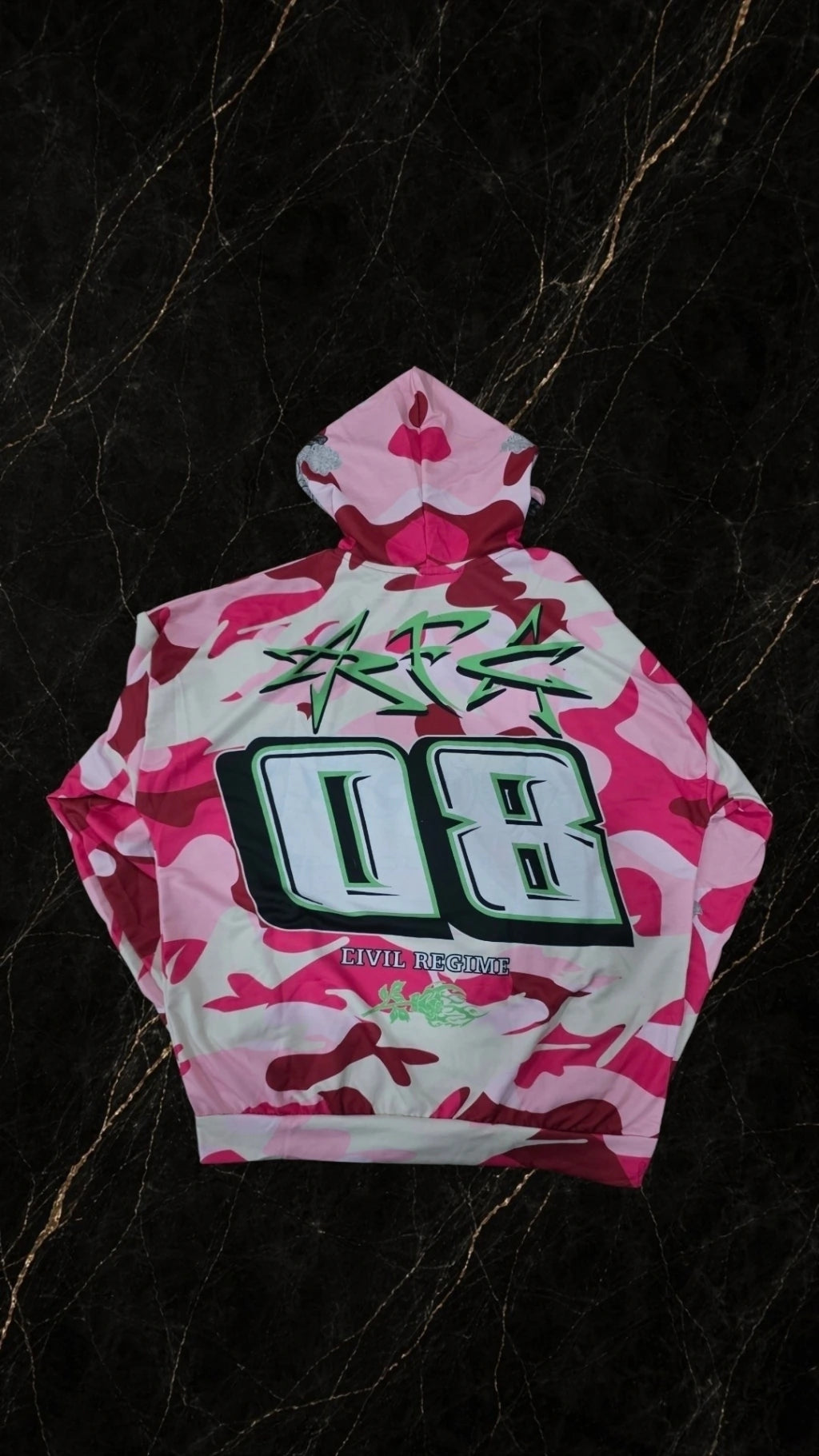 Sudadera Civil Regime x Powerpuff Girls Racing Rosa - detalle