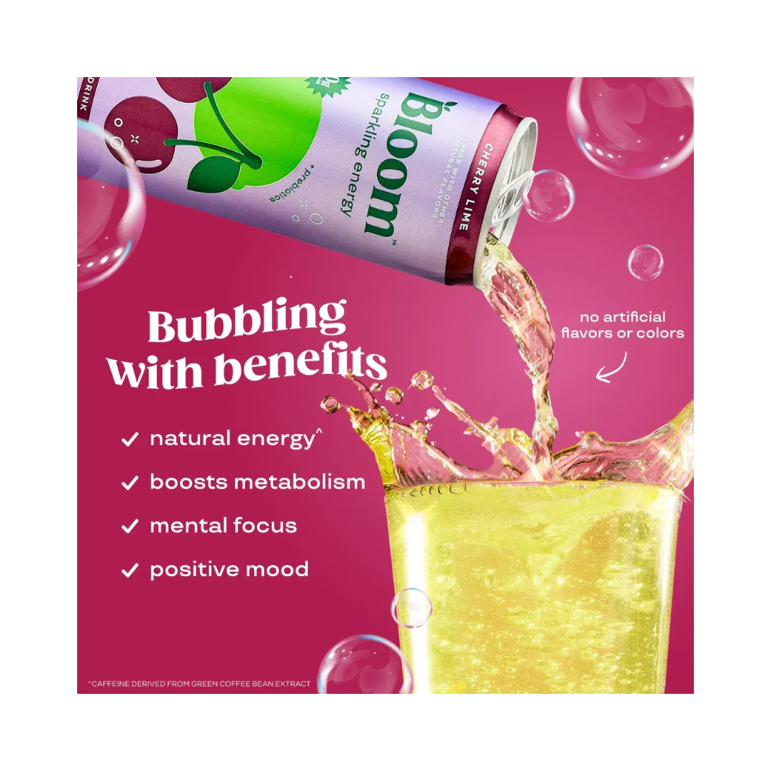 Bebida Pre-Entreno Gasificada con Prebióticos - BLOOM - Get Fit Mexico