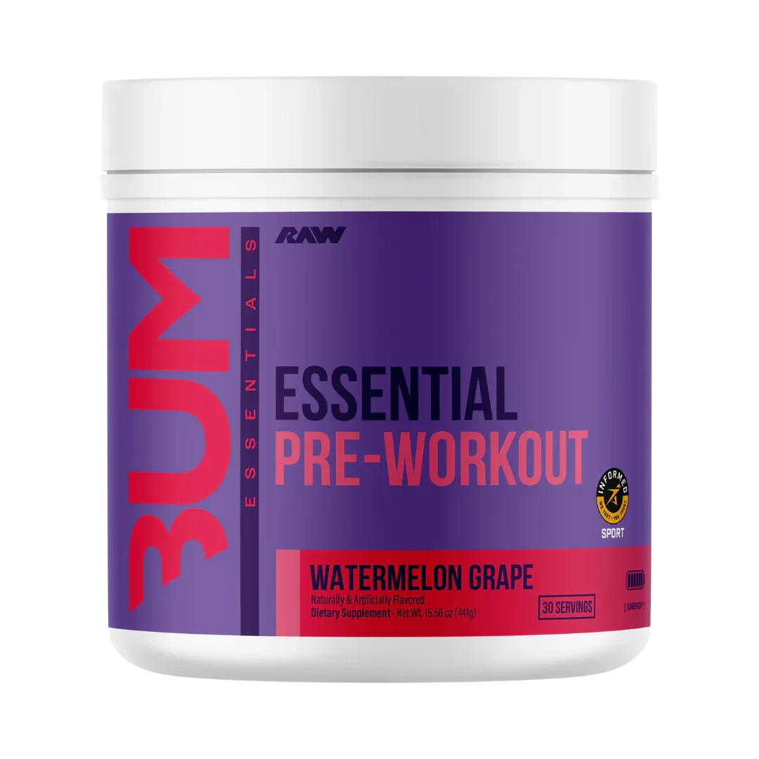 Essential Pre-Entreno CBUM x RAW - Energía y Bombeo 30 Tomas - Get Fit Mexico
