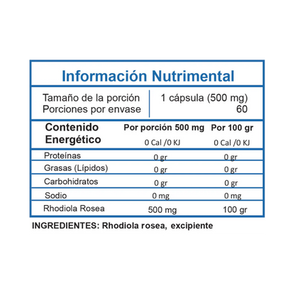 Rhodiola Rosea (adaptógeno) - ESSENTIALS