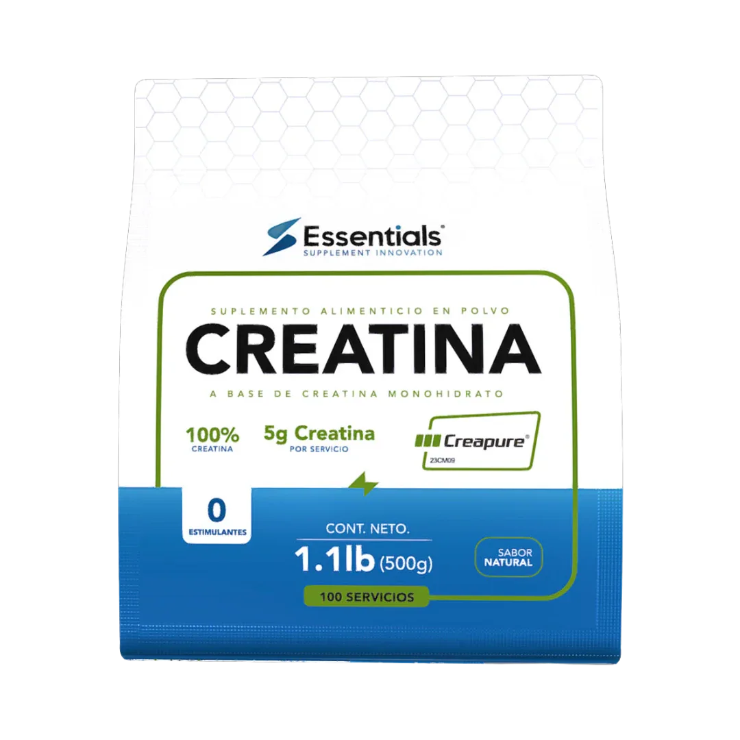 Creatina Creapure Essentials - Pureza Alemana 99.99% - Get Fit Mexico