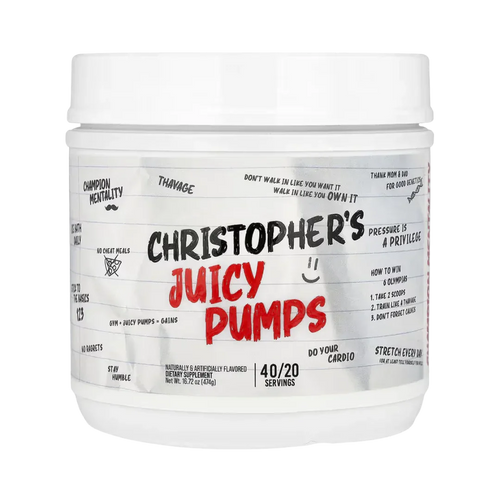 CBUM Pre-Entreno Sin Estimulantes Christopher´s Juicy Pumps - RAW NUTRITION - Get Fit Mexico