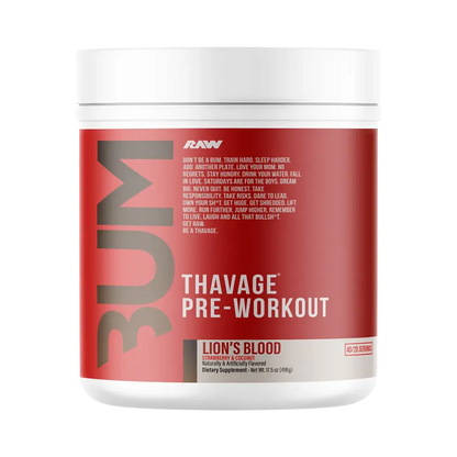 Thavage Pre-Entreno de CBUM x RAW