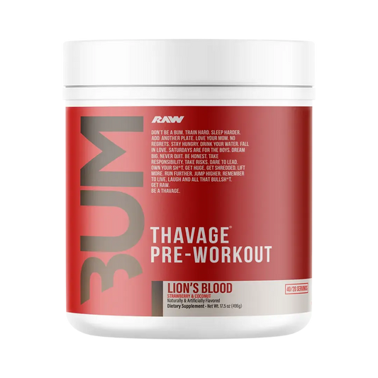 Thavage Pre-Entreno de CBUM x RAW