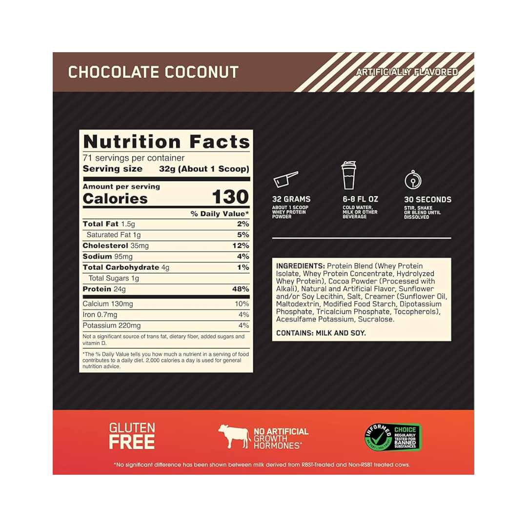 Gold Standard 100% Whey Protein 5lbs - Optimum Nutrition