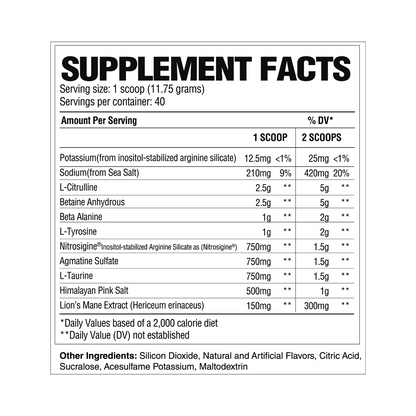 PUMP Pre-Entreno Non-Stim - RAW CBUM