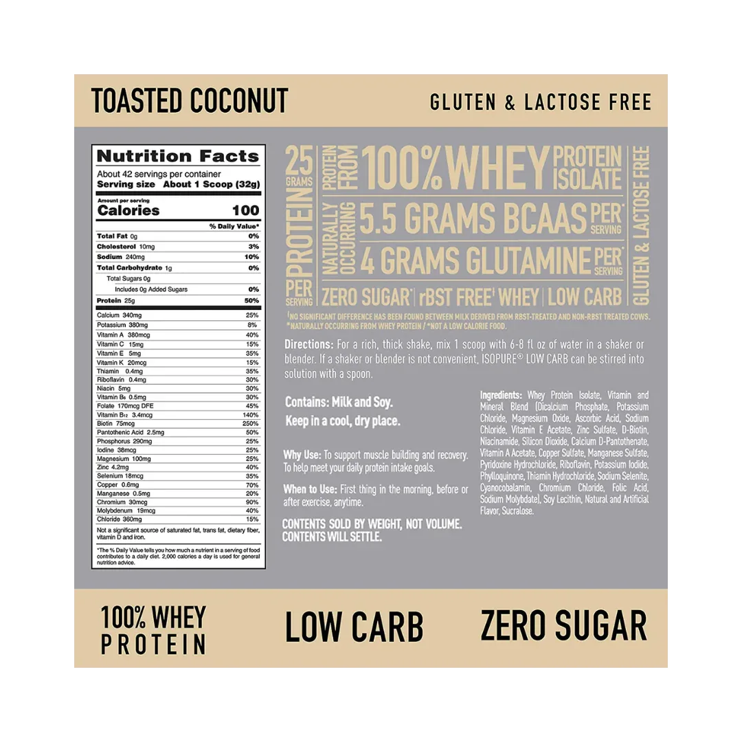 Zero Carb Protein 3lbs - ISOPURE - Get Fit Mexico
