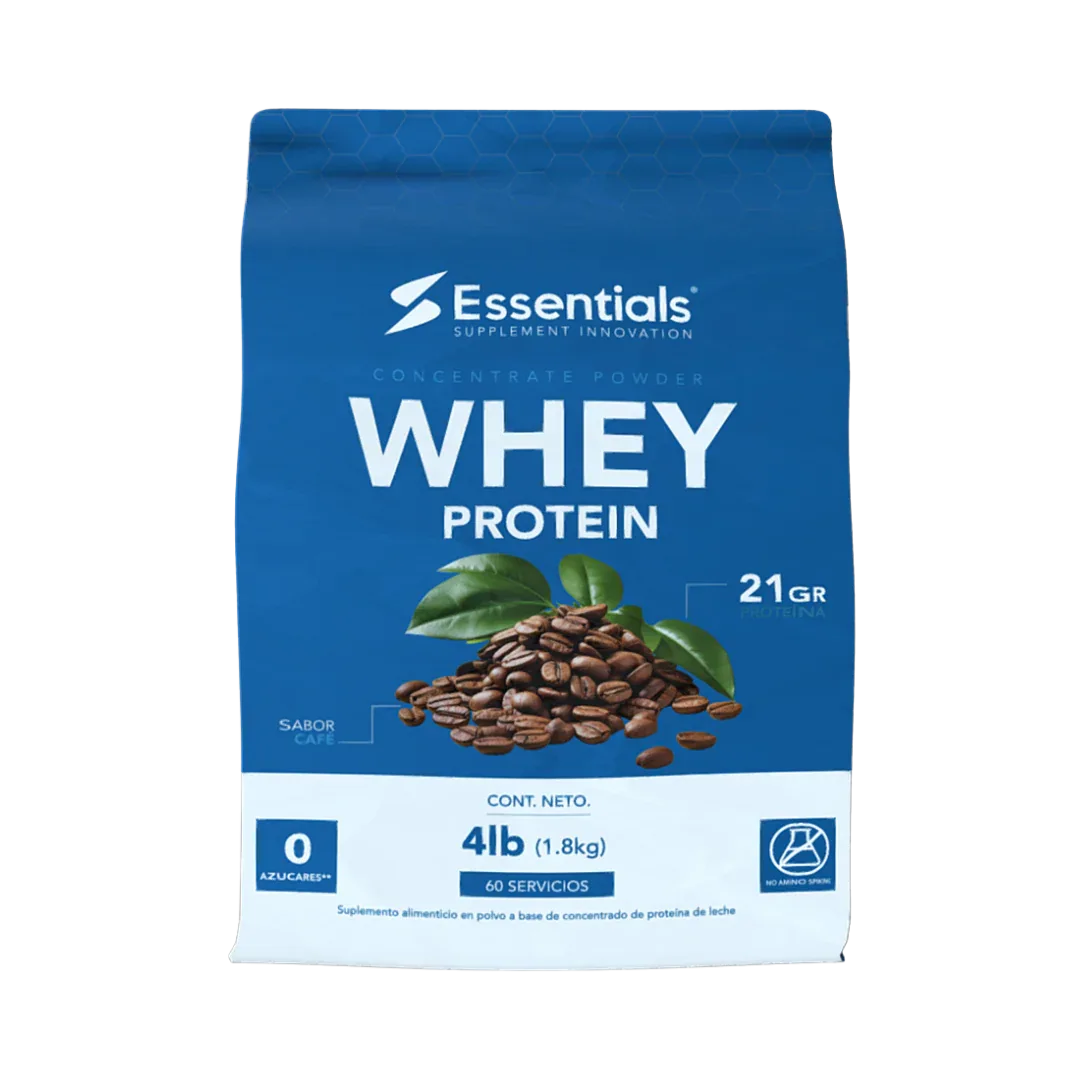 Whey Protein Concentrate 4lbs Essentials - 22g Proteína - Get Fit Mexico