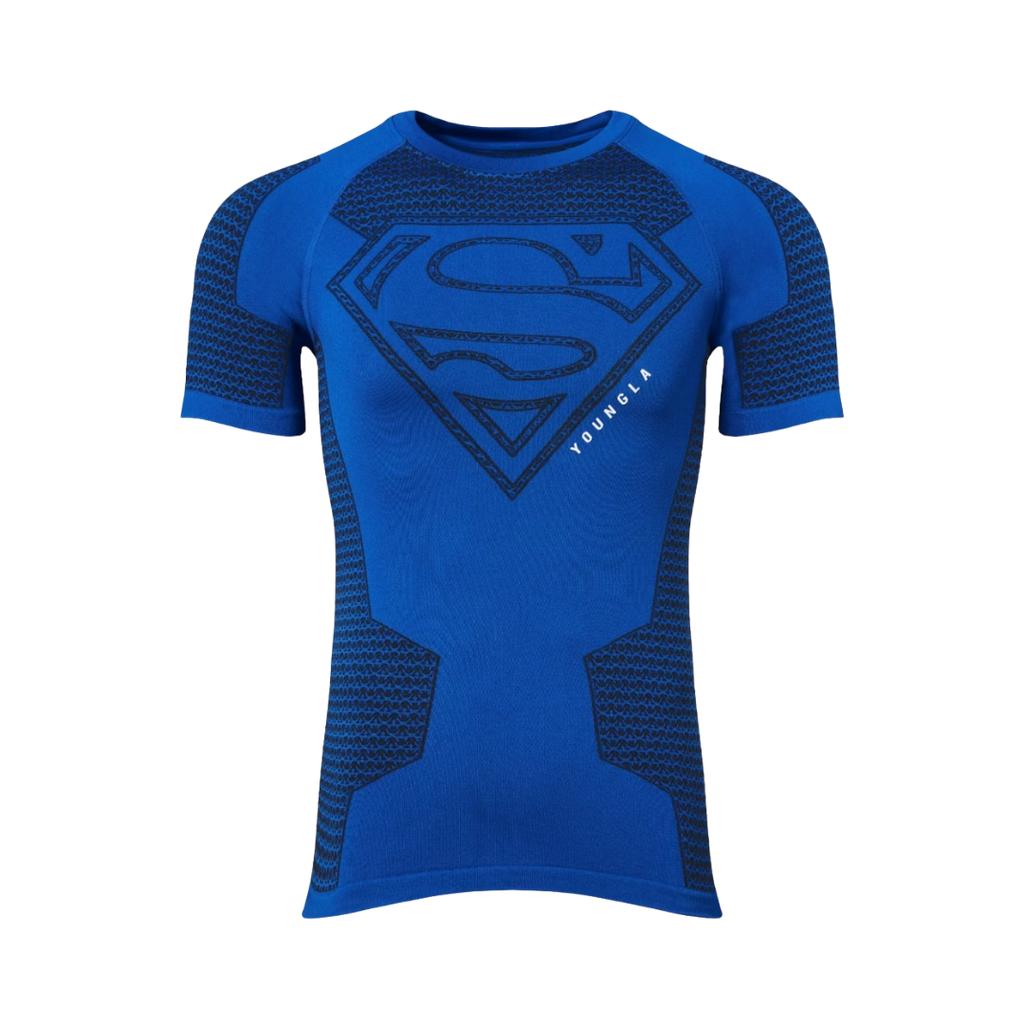 Playera de Compresión Superman YOUNGLA | Ropa Deportiva Premium para Gym
