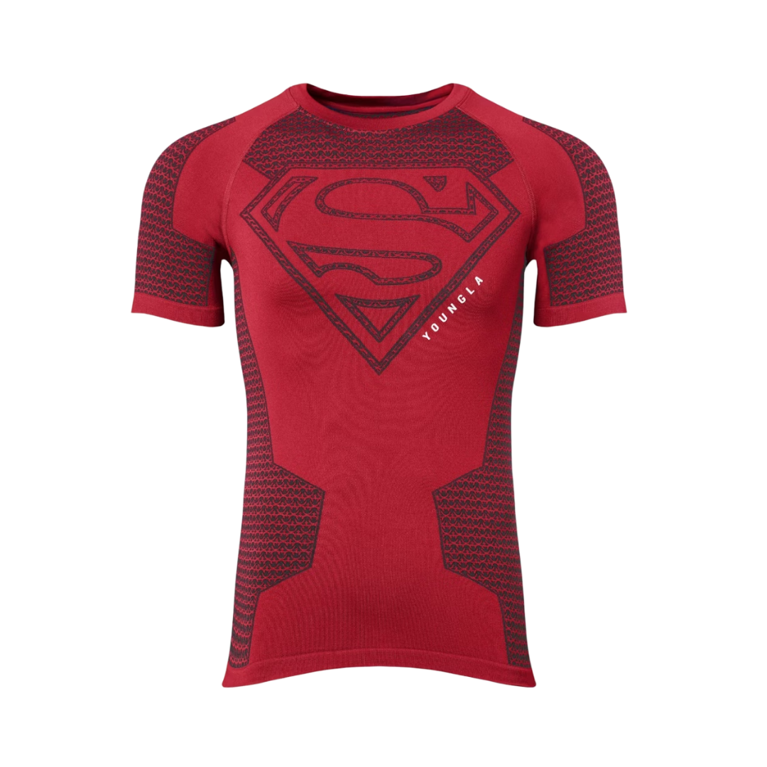 Playera de Compresión Superman YOUNGLA | Ropa Deportiva Premium para Gym