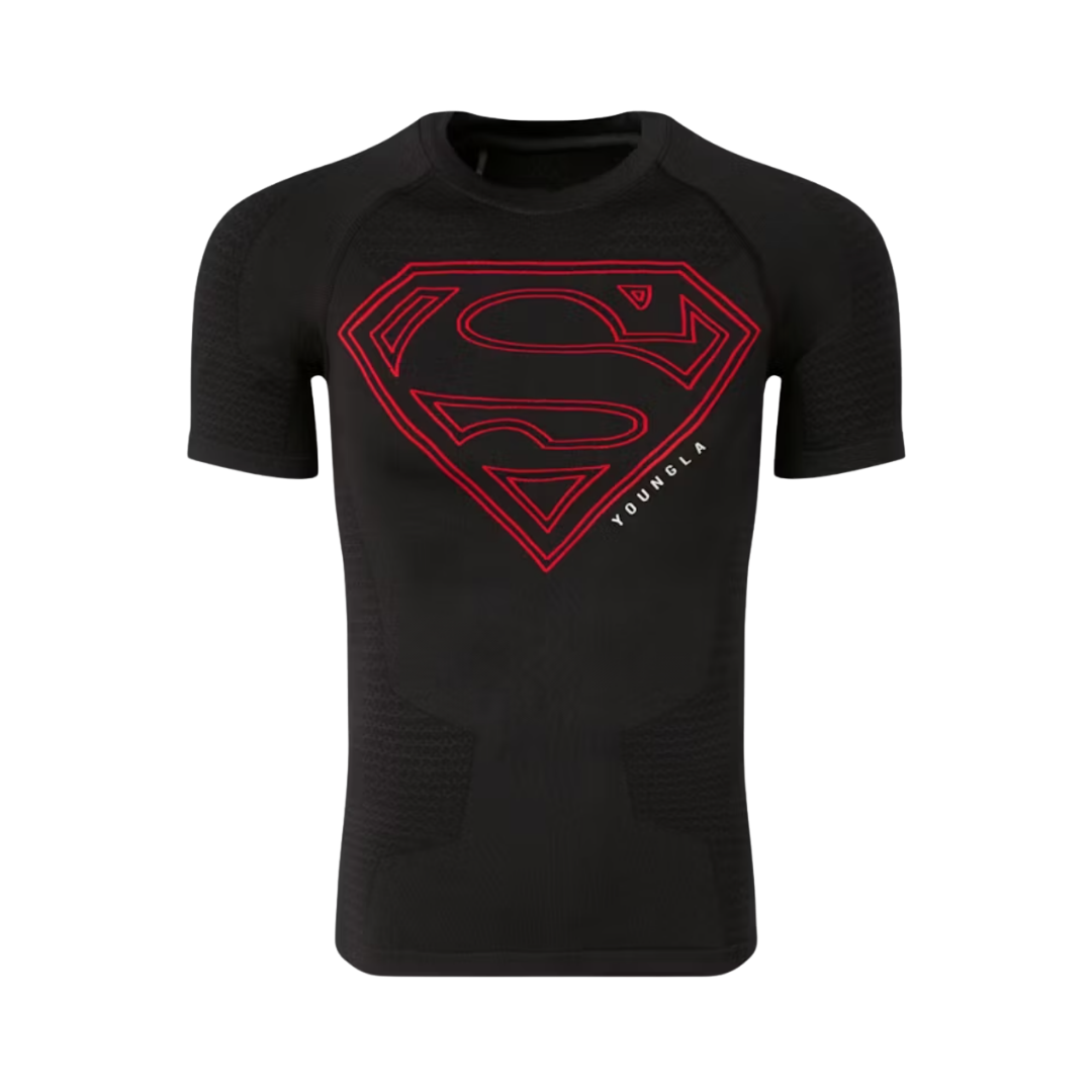 Playera de Compresión Superman YOUNGLA | Ropa Deportiva Premium para Gym