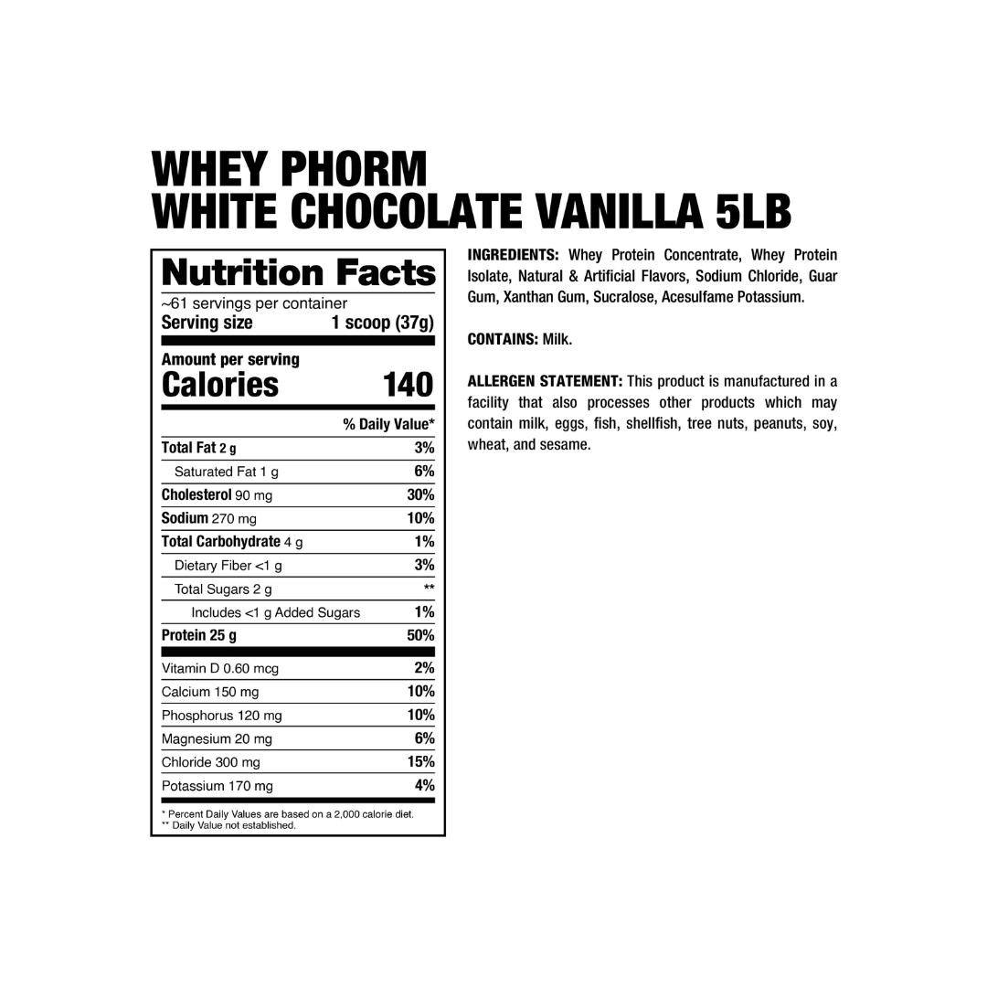 Whey Phorm Proteína 5lbs Dragon Pharma - Isolate + Concentrado