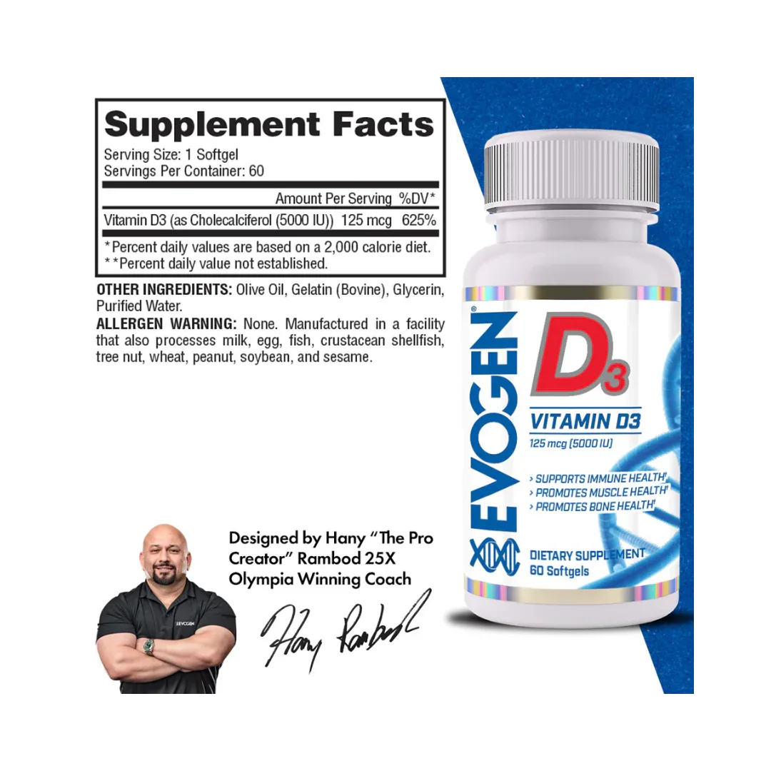 Vitamina D3 - EVOGEN - Get Fit Mexico
