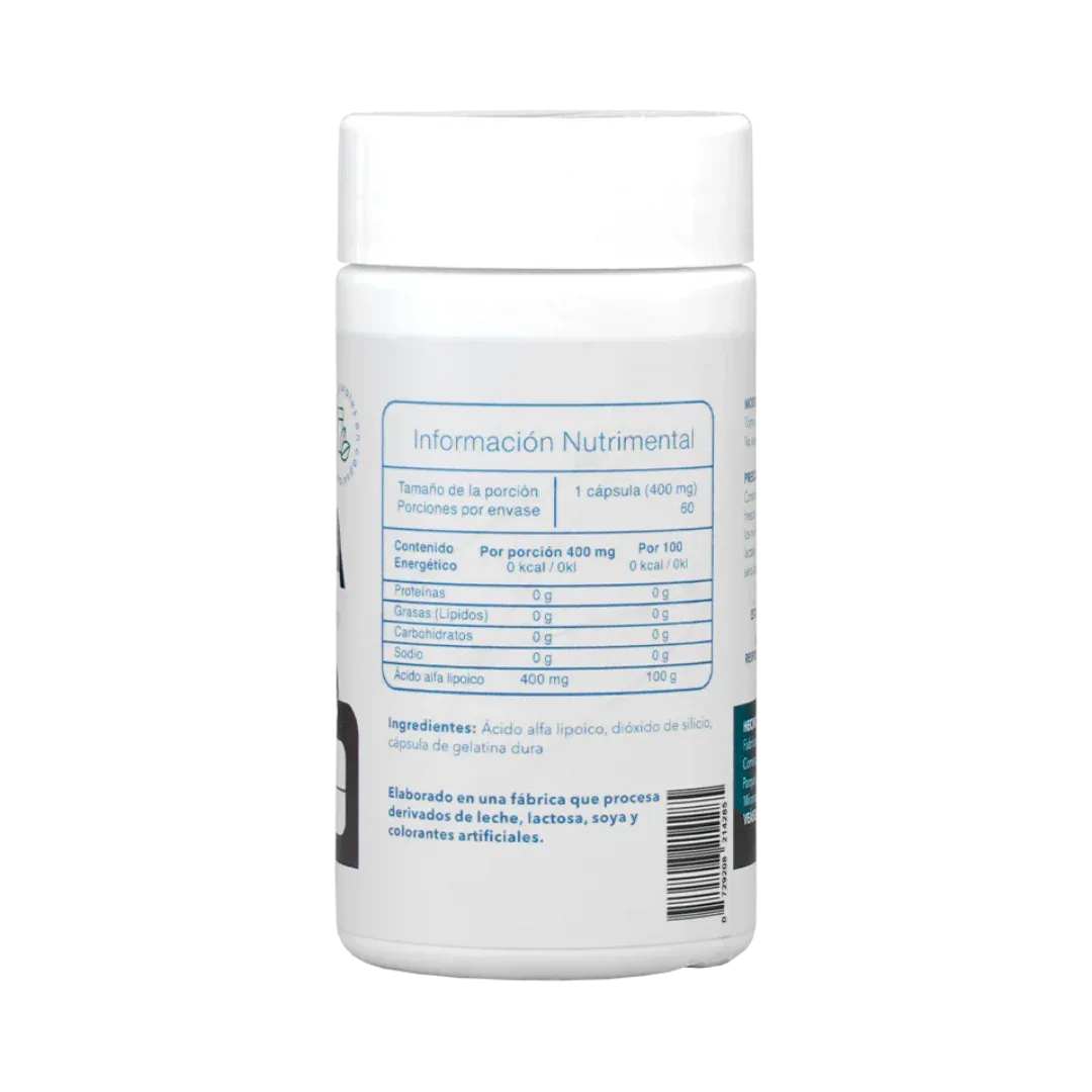Ácido Alpha Lipoico R+ALA Essentials - Antioxidante y Control Glucosa - Get Fit Mexico
