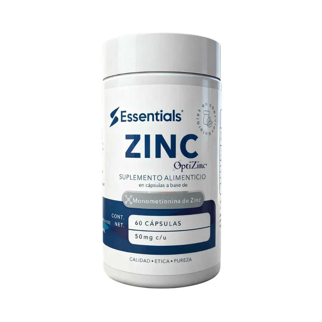 Zinc 50 mg con Patente Optizinc para Mayor Absorción - ESSENTIALS - Get Fit Mexico