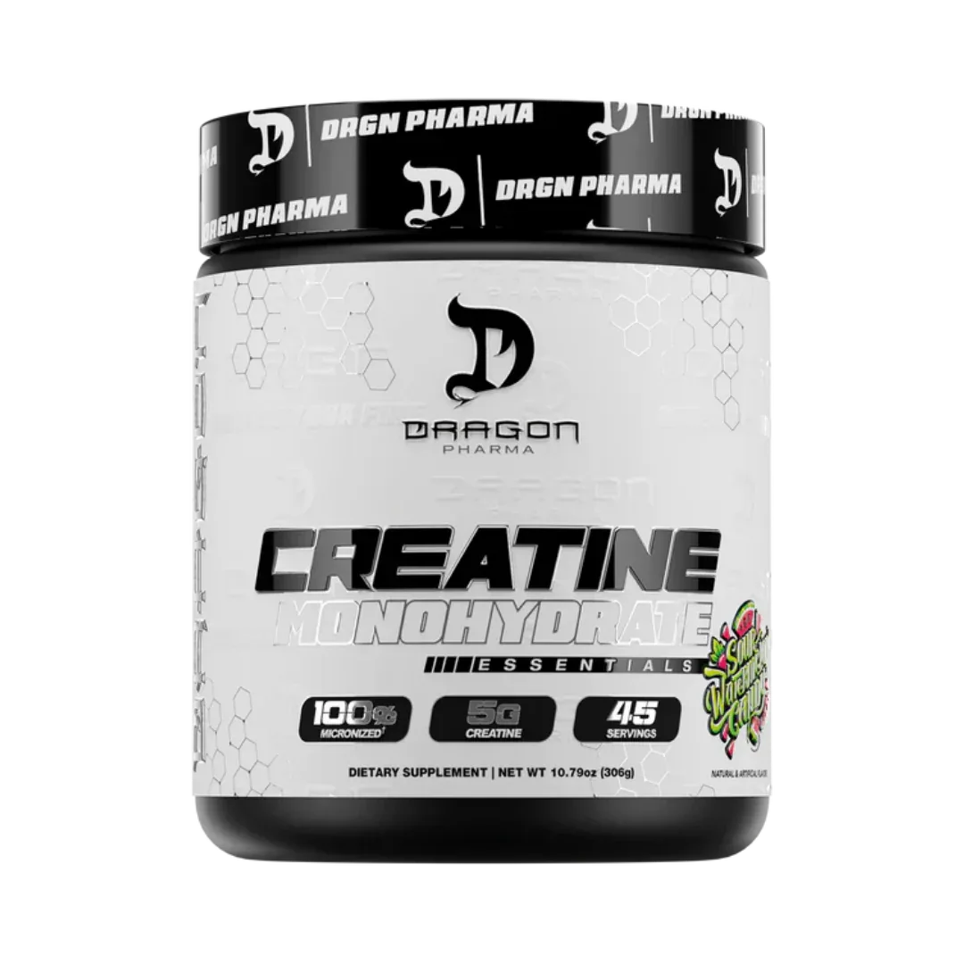 Creatina Monohidrato con Sabor Dragon Pharma Essentials - 45 Servicios para Aumentar Fuerza y Masa Muscular - Get Fit Mexico