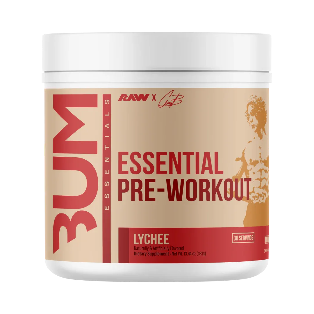Essential Pre-Entreno CBUM x RAW - Energía y Bombeo 30 Tomas - Get Fit Mexico