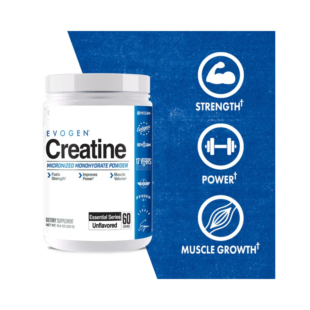Creatina Monohidrato Evogen 300g - Fuerza y Masa Muscular - Get Fit Mexico