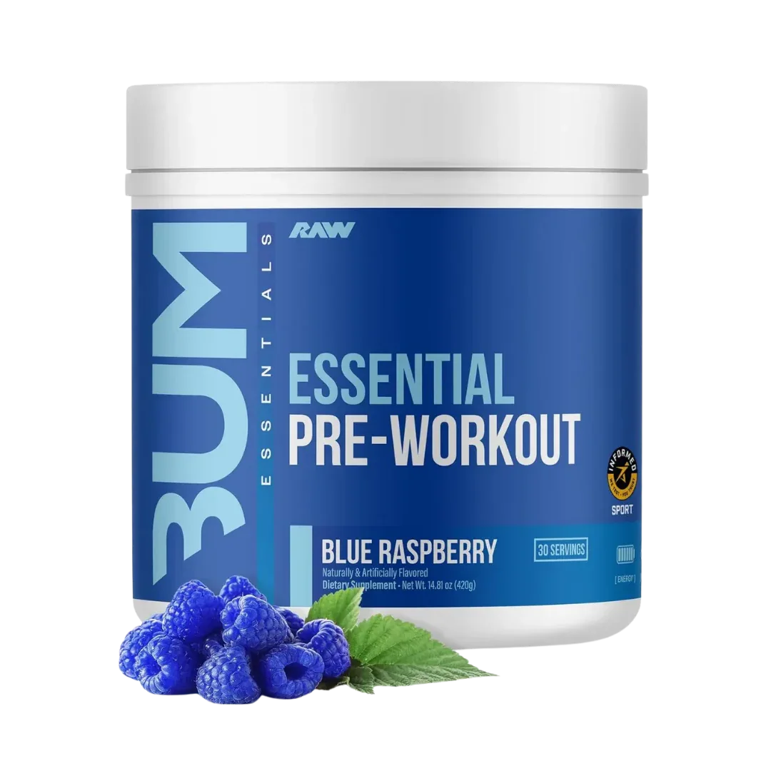 Essential Pre-Entreno CBUM x RAW - Energía y Bombeo 30 Tomas - Get Fit Mexico