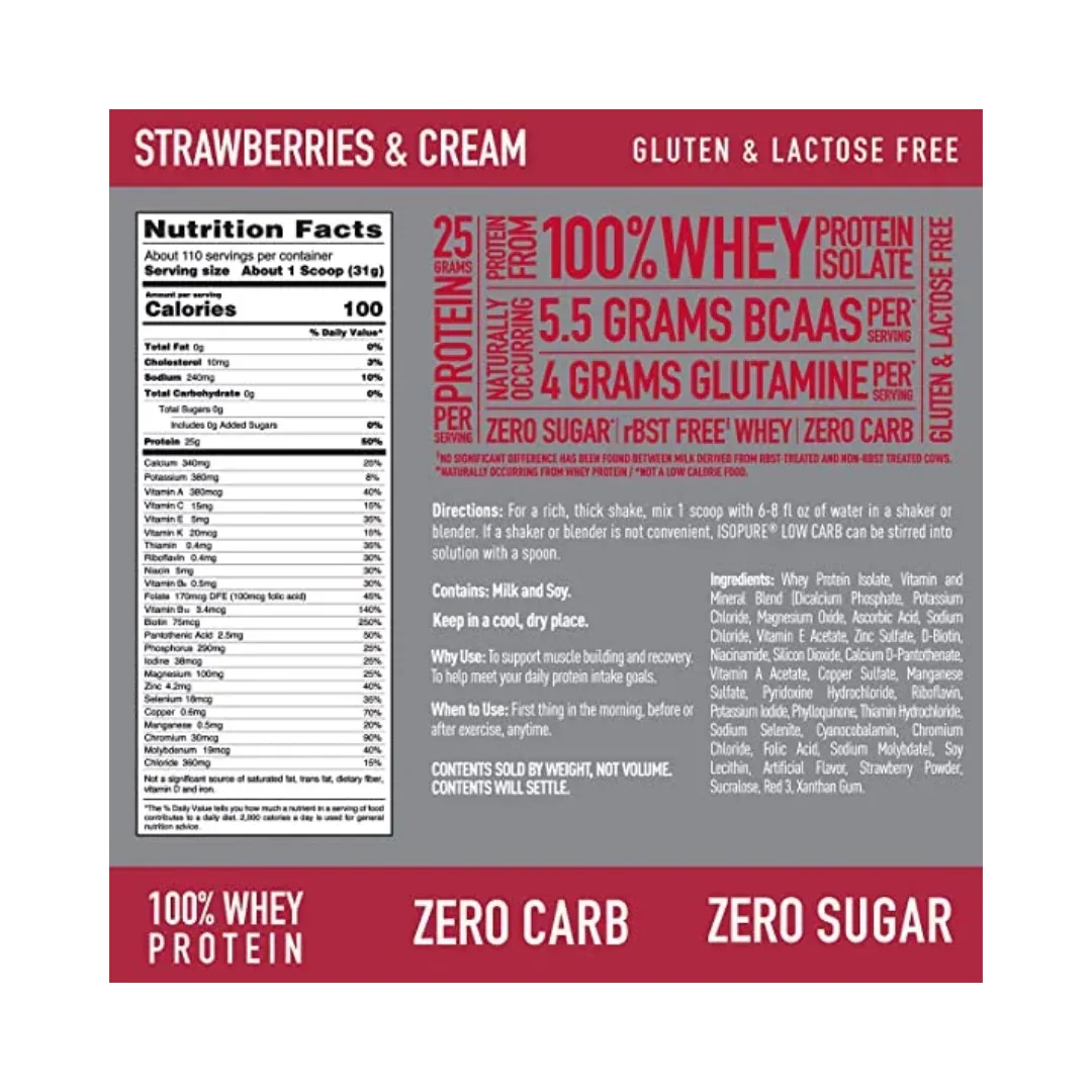 Zero Carb Protein 3lbs - ISOPURE - Get Fit Mexico