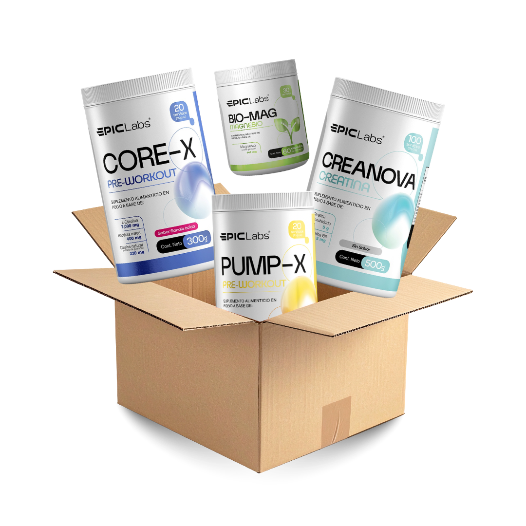 PAQUETE ÉLITE | 10% de Descuento Incluido - Pre-entreno + Creatina + Magnesio / Epic Labs