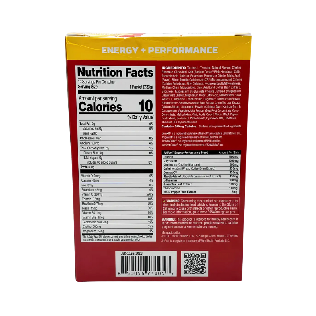 Energy sticks Electrolitos Jet Fuel | Apoyo en energía, enfoque y antioxidantes