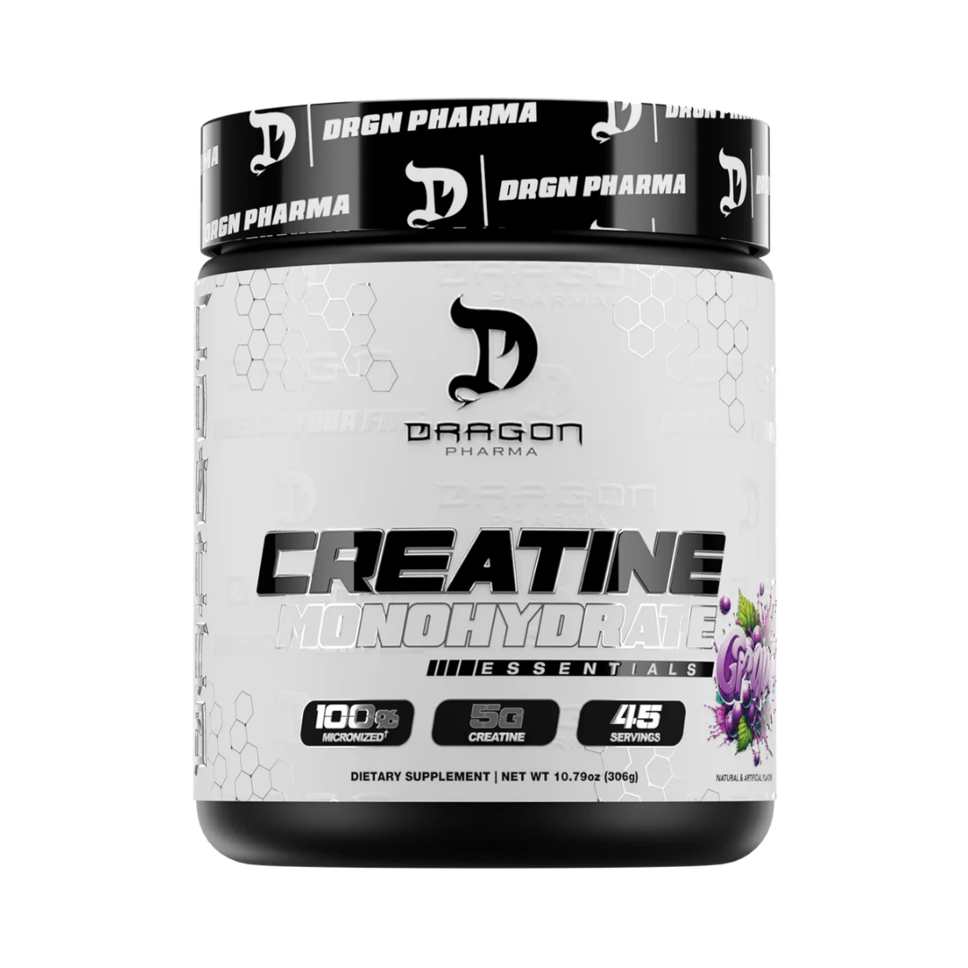 Creatina Monohidrato con Sabor Dragon Pharma Essentials - 45 Servicios para Aumentar Fuerza y Masa Muscular