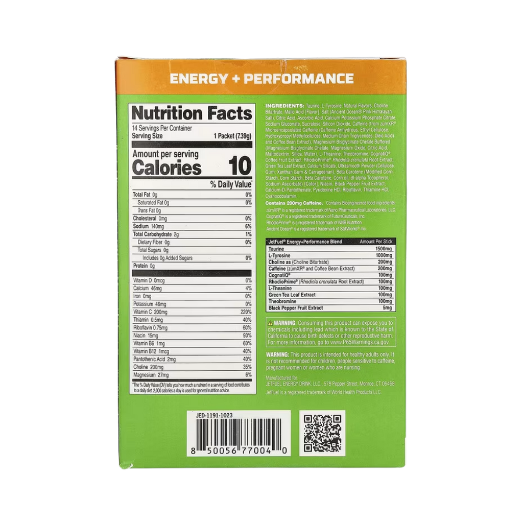 Energy sticks Electrolitos Jet Fuel | Apoyo en energía, enfoque y antioxidantes