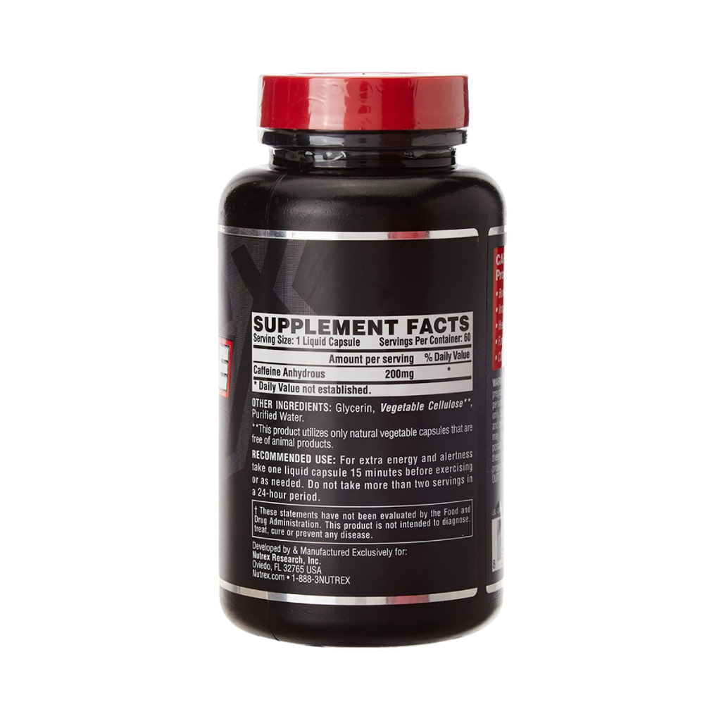 Cafeína 200 NUTREX | Energía Extrema & Quema de Grasa