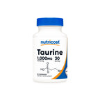 Nutricost Taurina 1000mg 30 cápsulas frente