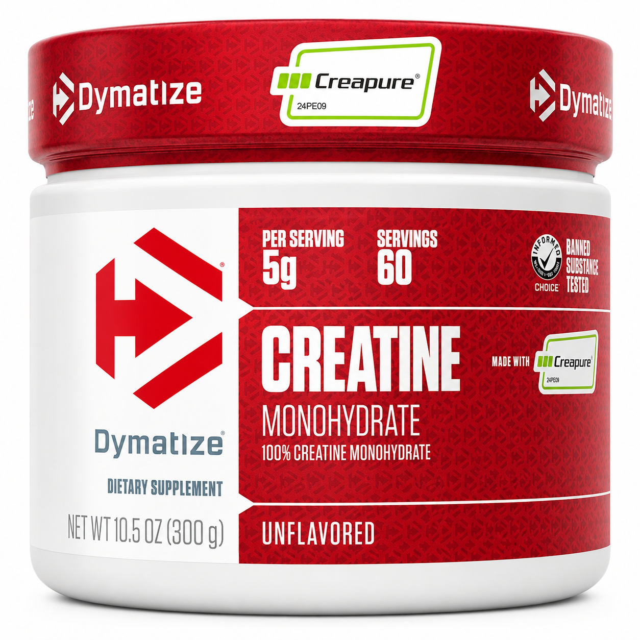 Creatina Creapure Dymatize - Patente Alemana 99.99% Pura
