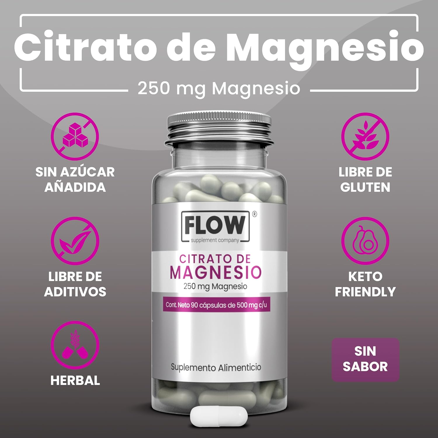 Citrato de Magnesio FLOW - Sellos de calidad y confianza
