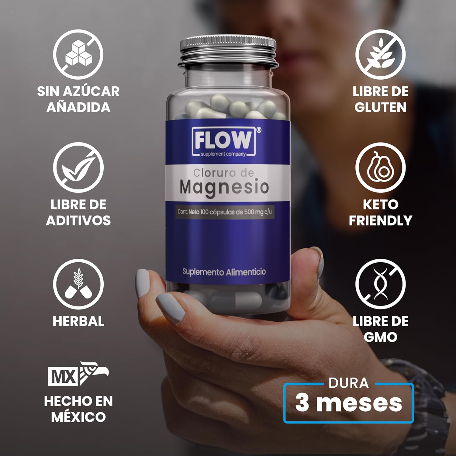 Cloruro de Magnesio FLOW - Modo de uso y duración 3 meses