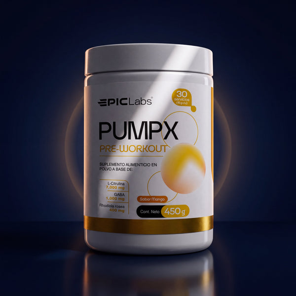 PUMPX® | Preentreno Sin Estimulantes 30 Tomas | Enfoque y Bombeo Extremo
