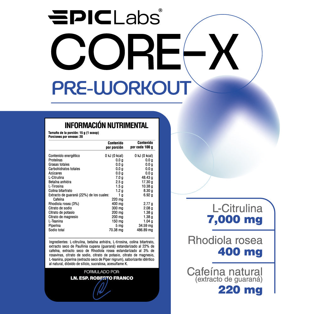 CORE-X® | Fórmula clínica para rendimiento de élite