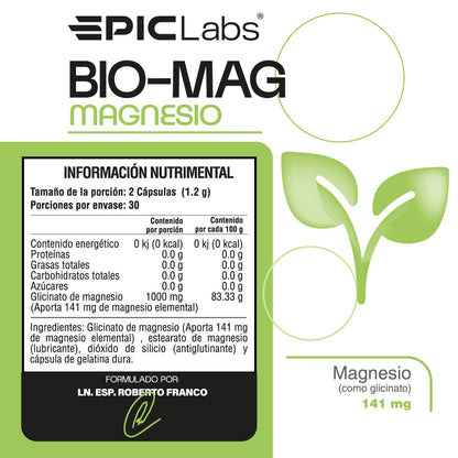 BIO-MAG® | Magnesio glicinato recuperación y rendimiento