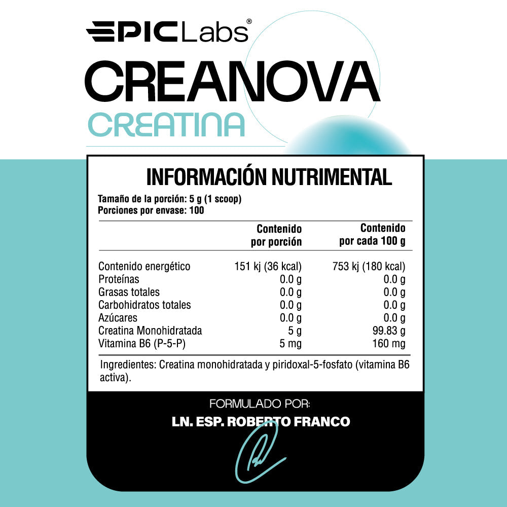 CREANOVA® | Creatina + B6 de alta absorción
