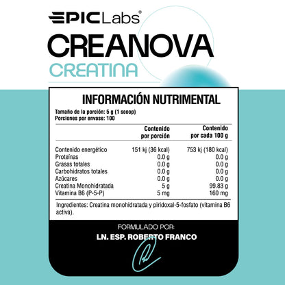 CREANOVA® | Creatina + B6 de alta absorción