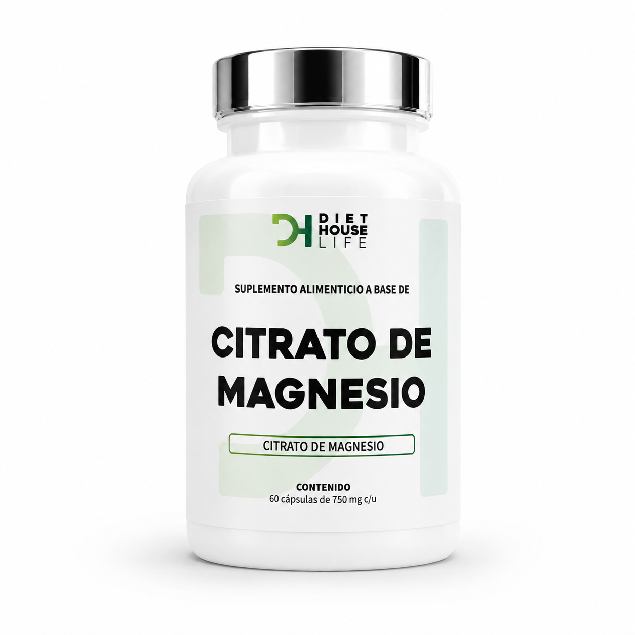 Citrato de Magnesio Diet House Life 750mg - 60 Cápsulas