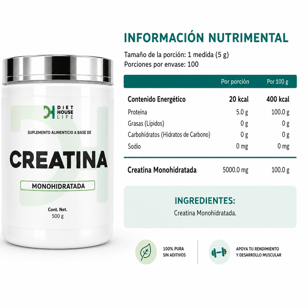 Creatina Monohidratada Diet House Life - 500g