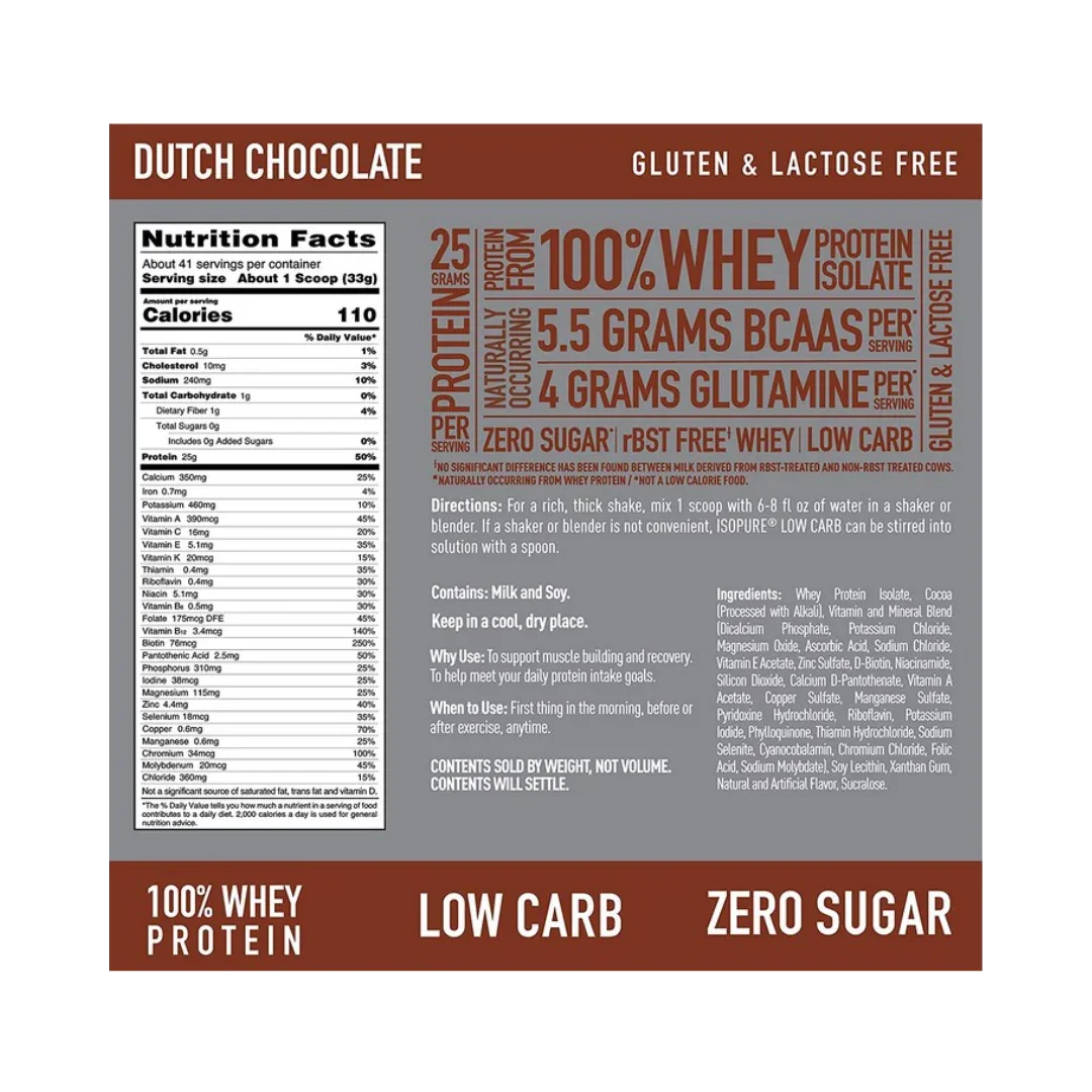 Zero Carb Protein 3lbs - ISOPURE - Get Fit Mexico