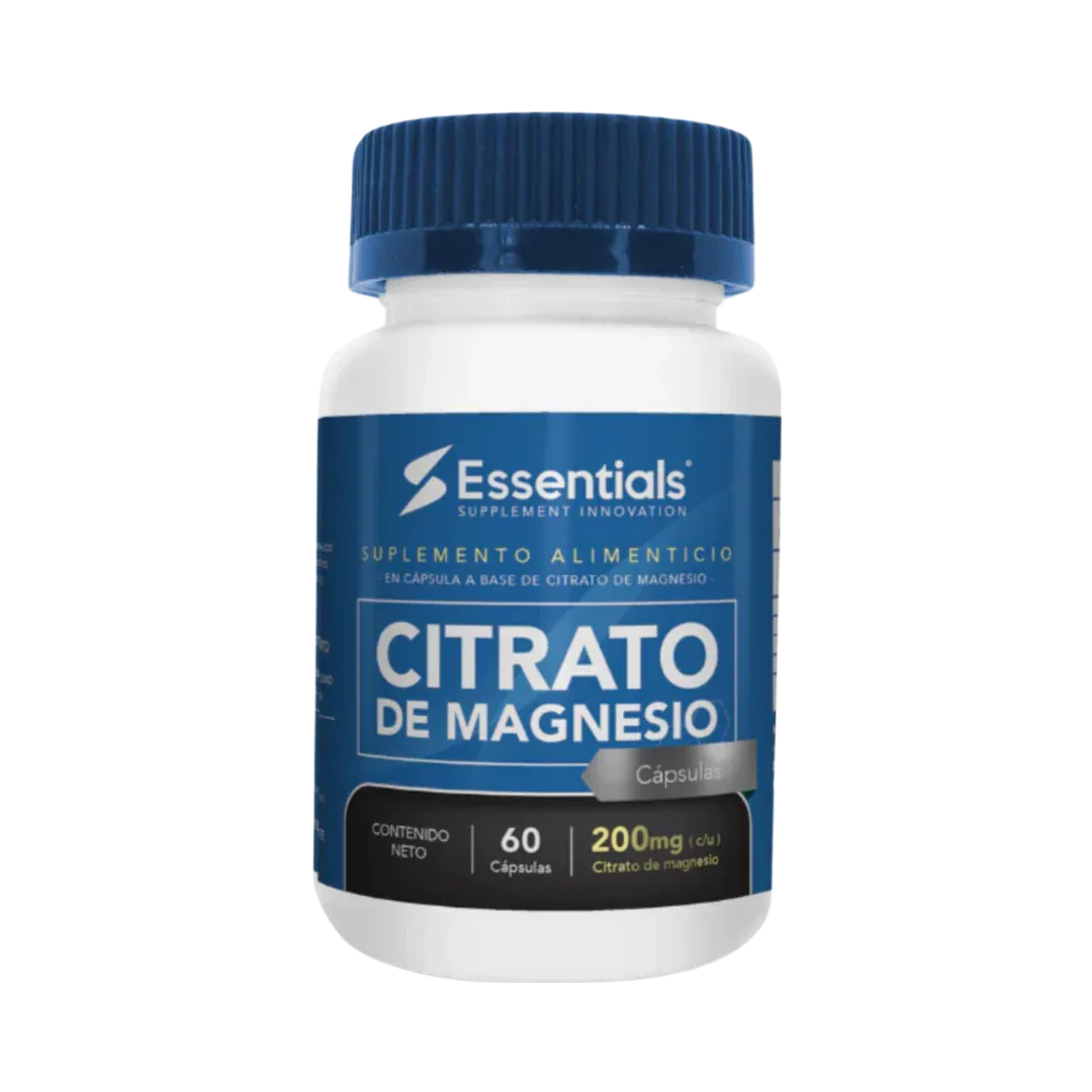 Citrato de Magnesio Essentials 200mg - 60 Cápsulas - Get Fit Mexico