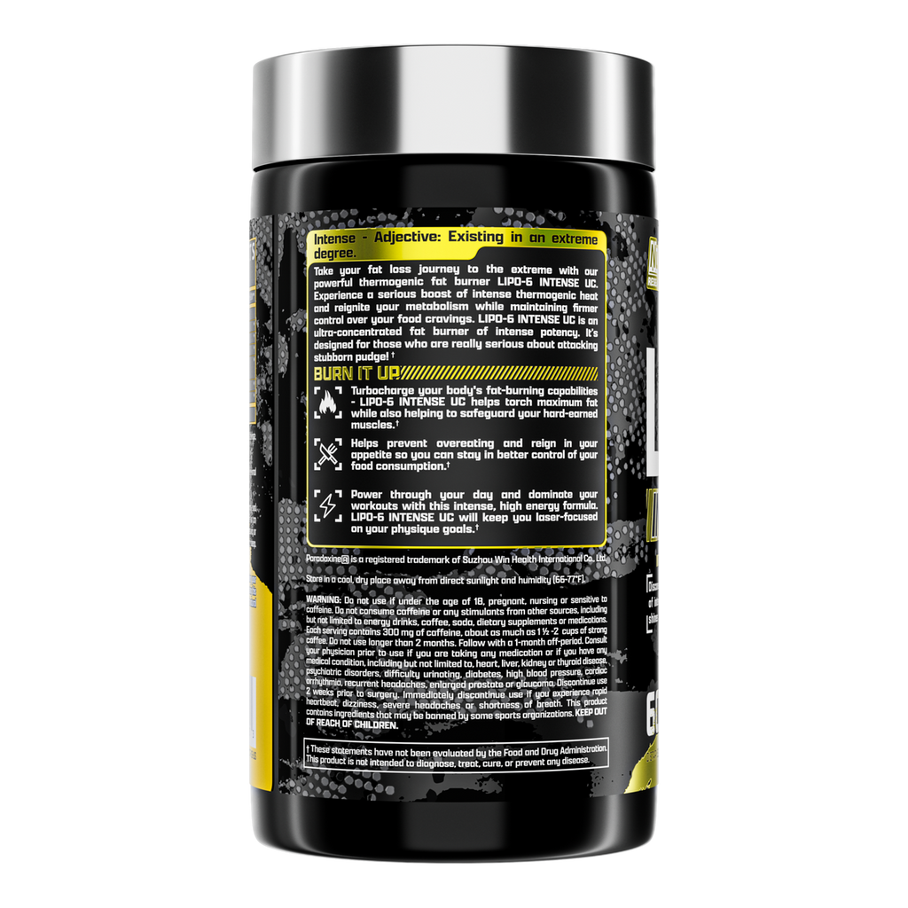 Nutrex Lipo-6 Intense UC - panel de ingredientes