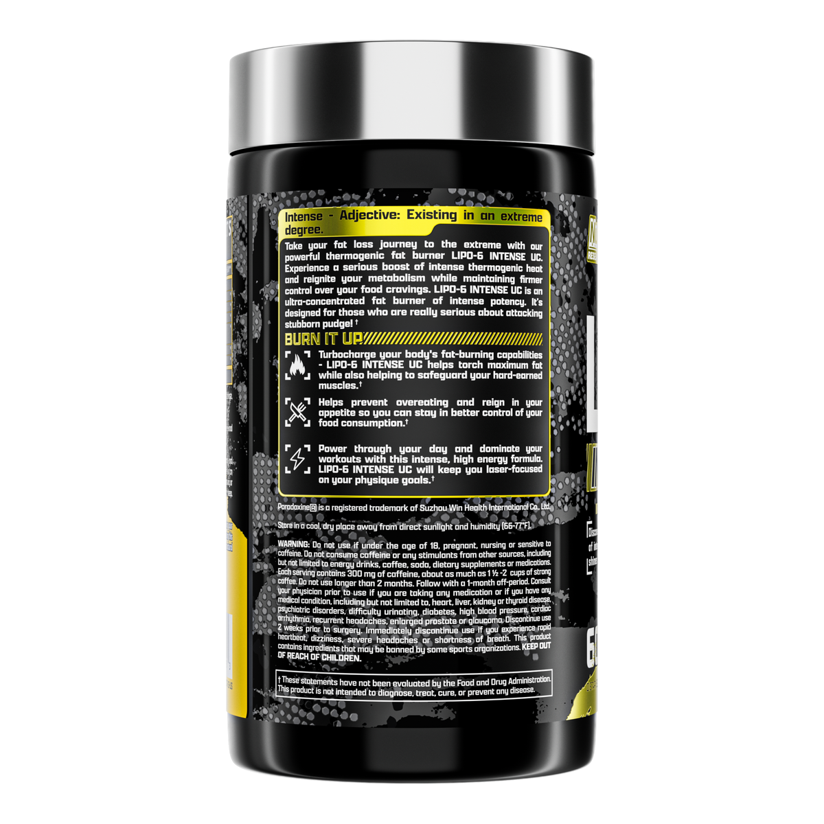 Nutrex Lipo-6 Intense UC - panel de ingredientes
